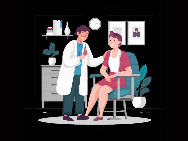 person consulting with their primary care physician to obtain a prescription for Tretinoin