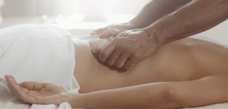 Menstrual cramp relief massage