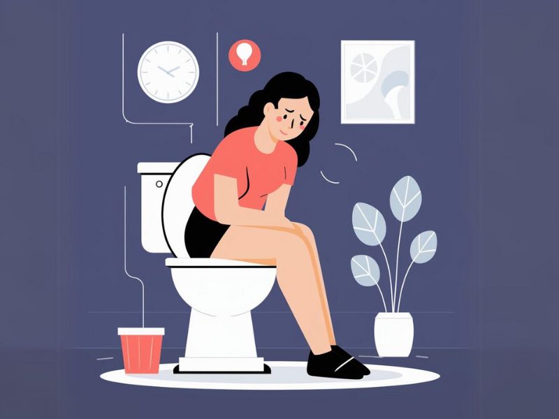 representation of frequent urination as a symptom of uterine fibroids